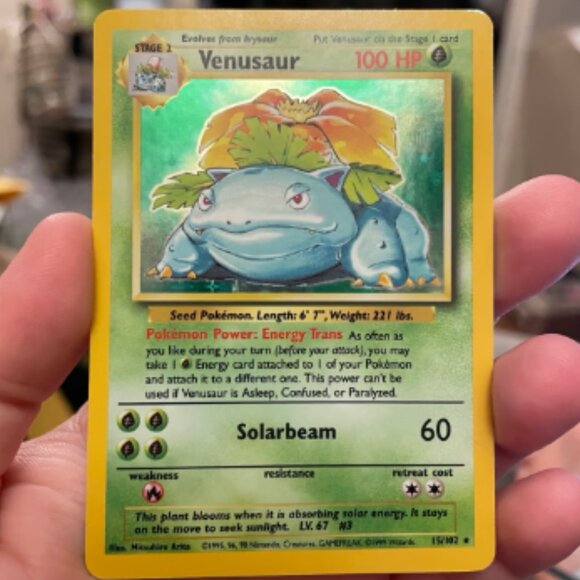 Venusaur Hologram Pokémon card 1999 Base Set 15/102 - Picture 5 of 5